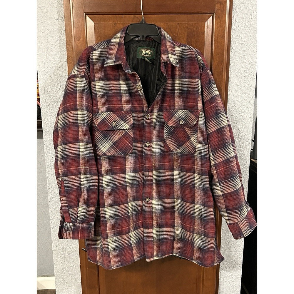 Stillwater Supply Co Mens XL Lined Flannel Shirt Button Down Plaid